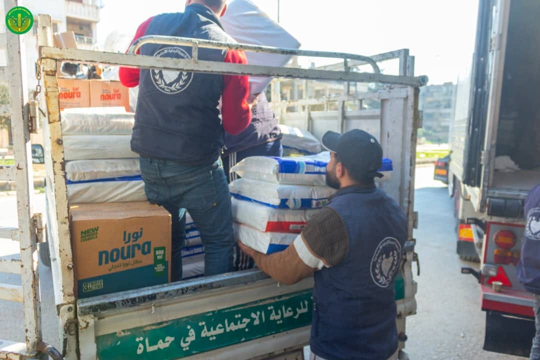 تنفيذا للإستجابة الطارئة لإغاثة أهلنا  المتضررين من الزلزال في المحافظات السورية المنكوبة